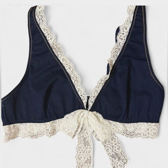 UO Out From Under Cowgirl Logic Denim Plunge Bralette - Picture 6 of 11